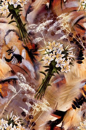 抽象印花华亿平台图片