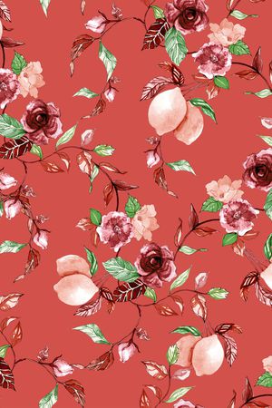 花卉印花华亿平台图片