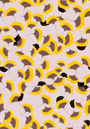 银杏叶印花华亿平台图片