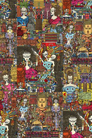 几何印花华亿平台图片