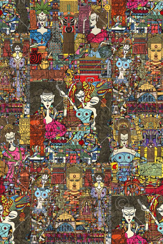 几何印花华亿平台图片