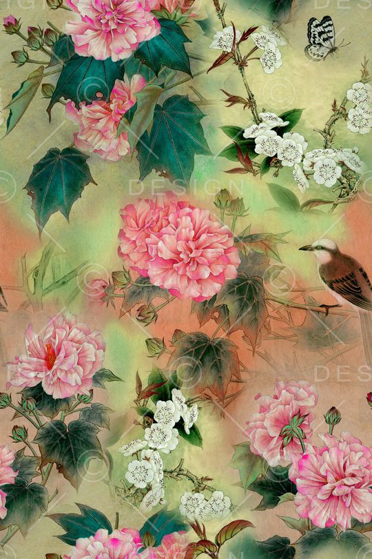 花卉印花华亿平台图片