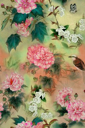 花卉印花华亿平台图片