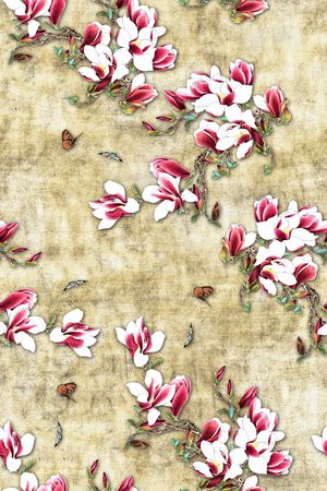 花卉印花华亿平台图片