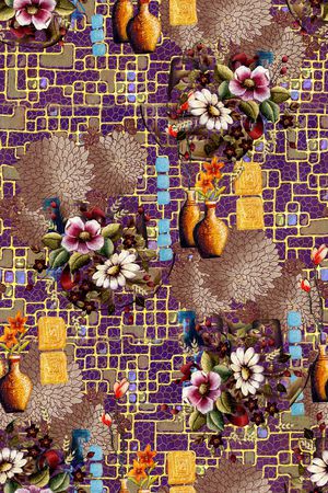 格子印花华亿平台图片