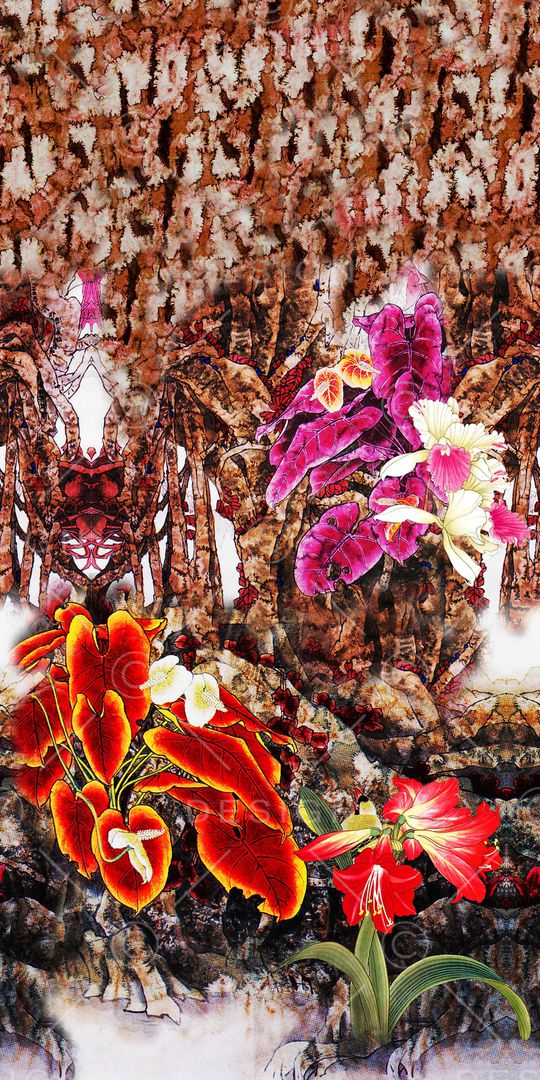 花卉印花华亿平台图片