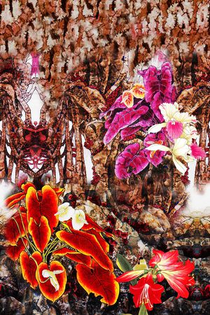 花卉印花华亿平台图片