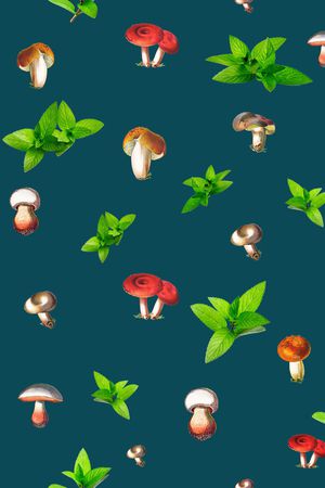 蘑菇印花华亿平台图片