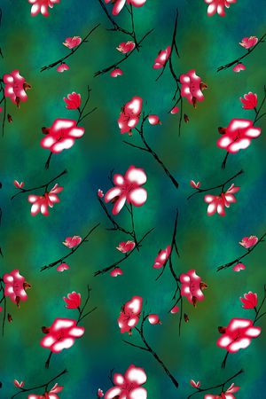 玉兰花印花华亿平台图片