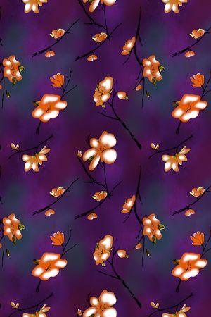 玉兰花印花华亿平台图片