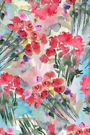 抽象花卉印花华亿平台图片