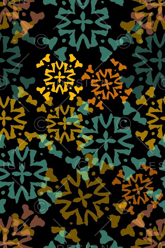 风格化花卉印花华亿平台图片