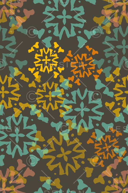 风格化花卉印花华亿平台图片