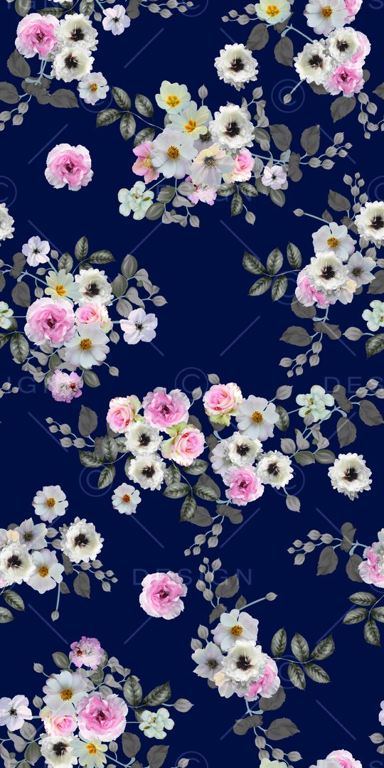 手绘玫瑰印花华亿平台图片