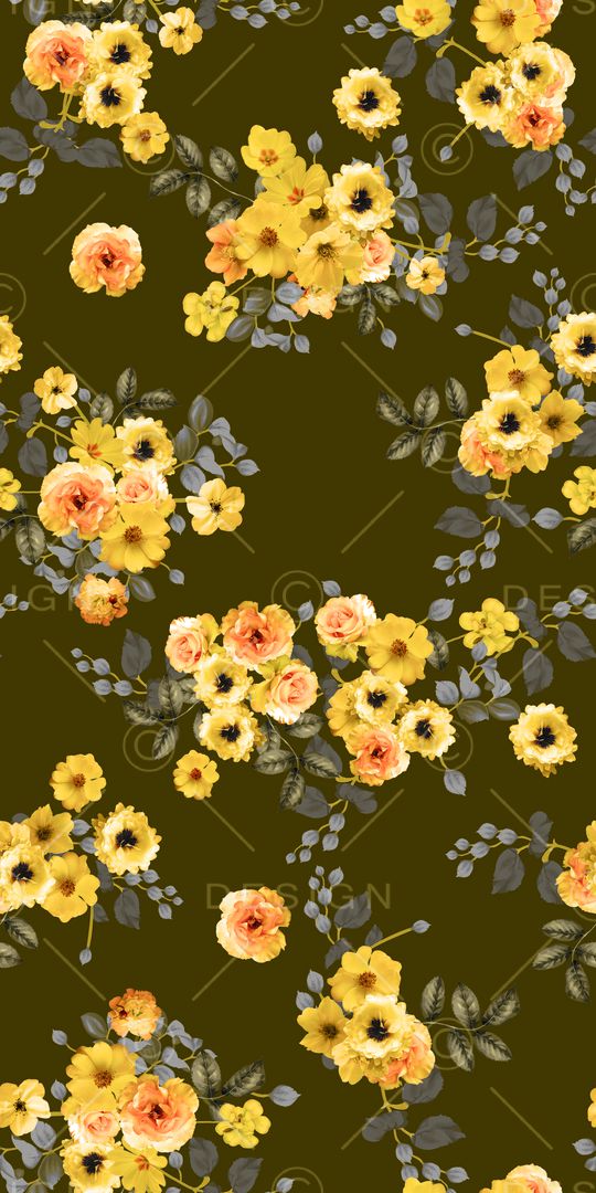 手绘玫瑰印花华亿平台图片