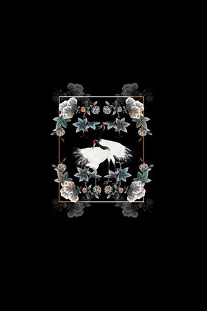 仙鹤印花华亿平台图片