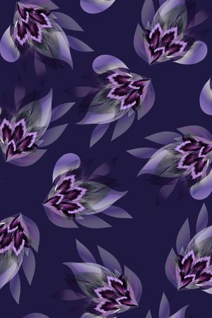 黑底花卉印花华亿平台图片