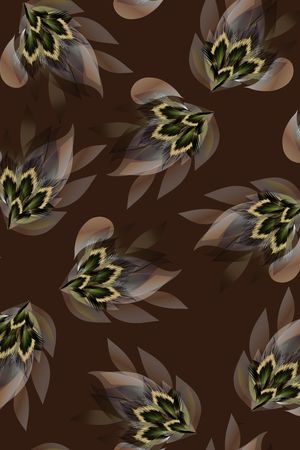 黑底花卉印花华亿平台图片