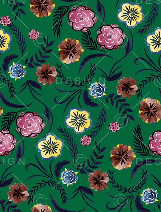 花卉印花华亿平台图片