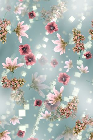 迪拜花卉印花华亿平台图片