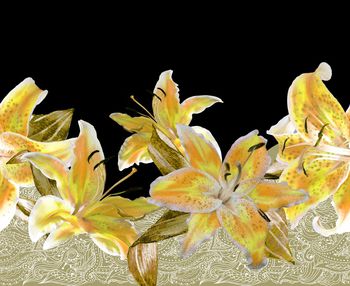 1035278-180323黄百合回路裁剪黄黑色