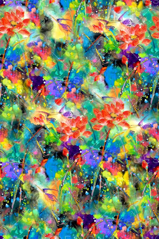 花卉印花华亿平台图片