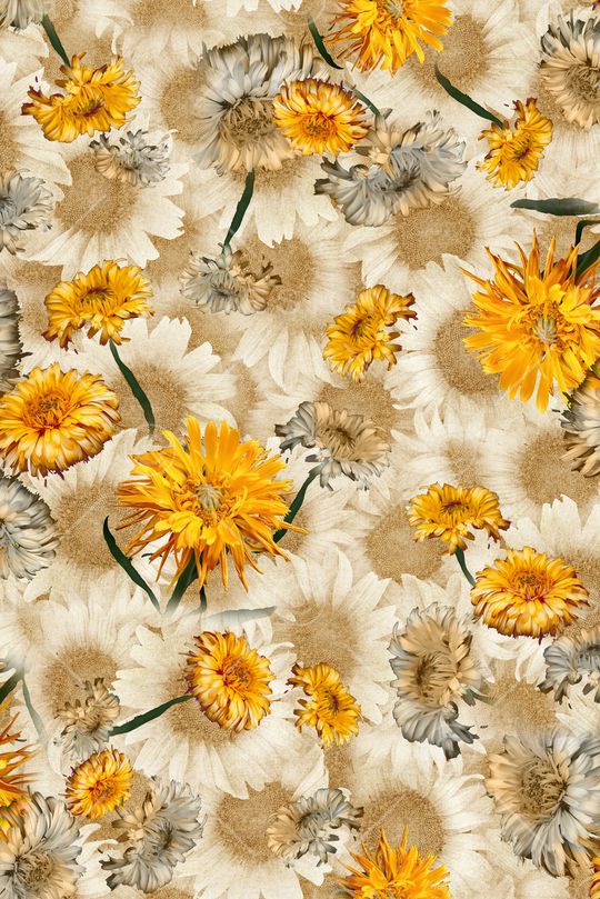 向日葵印花华亿平台图片