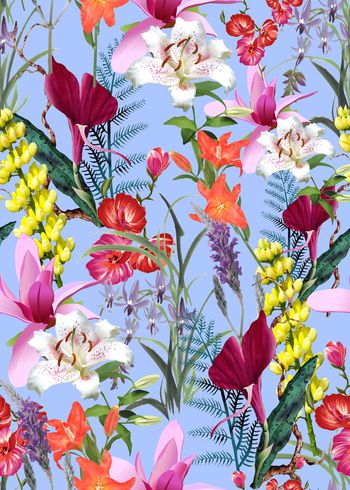 花卉印花华亿平台图片