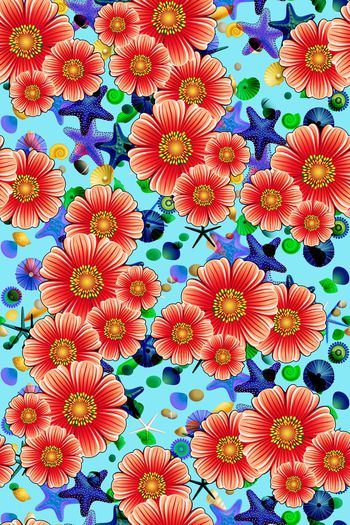 1035589-花卉各种贝壳浅[1]