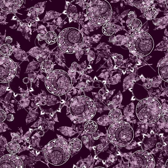 黑底花卉印花华亿平台图片