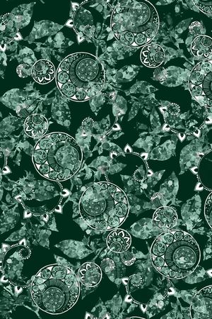 黑底花卉印花华亿平台图片