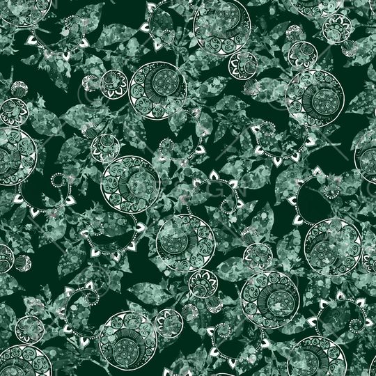 黑底花卉印花华亿平台图片