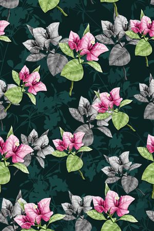 花卉印花华亿平台图片