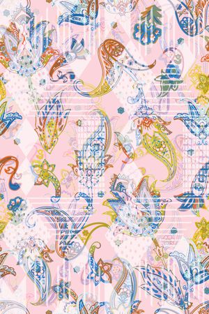 佩斯利印花华亿平台图片