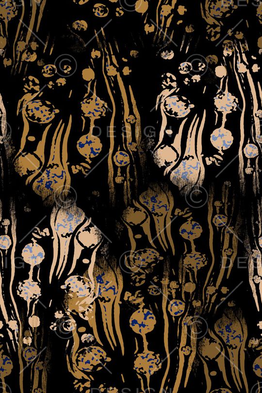 抽象花卉印花华亿平台图片