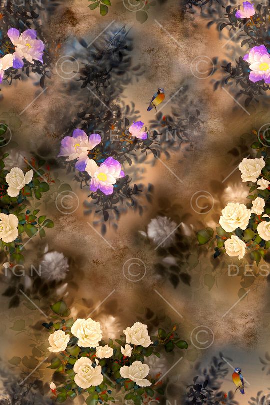 花卉印花华亿平台图片