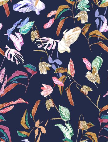 1036191-180327抽象植物回路蓝底