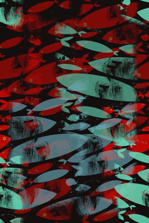 抽象花卉印花华亿平台图片