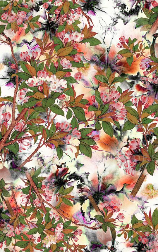 花卉印花华亿平台图片