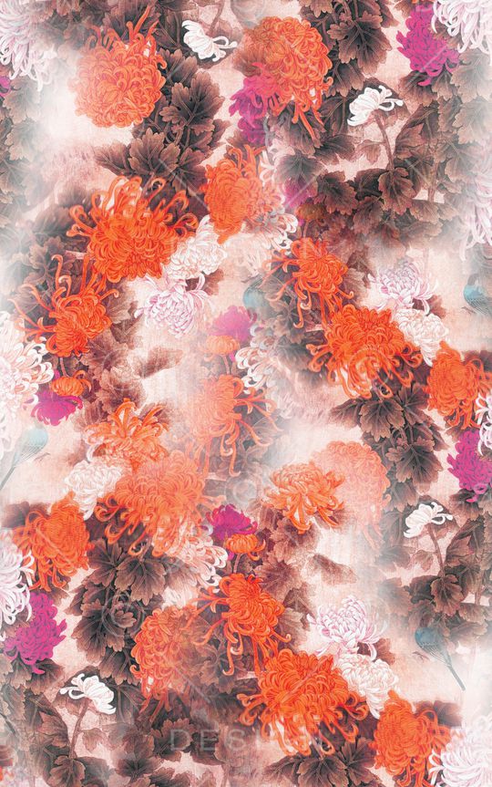 花卉印花华亿平台图片