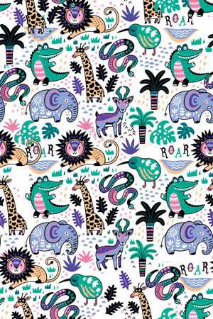 卡通动物印花华亿平台图片