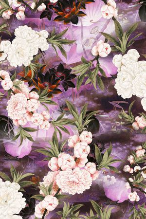 花卉印花华亿平台图片