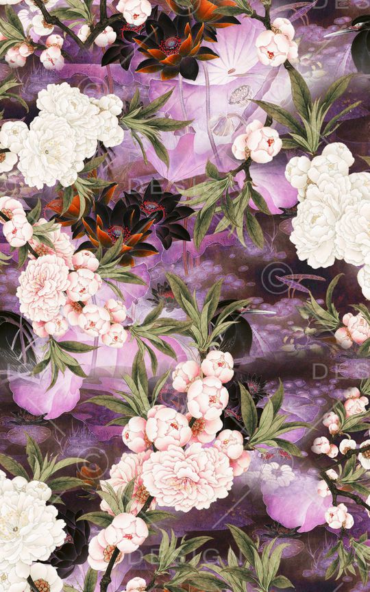 花卉印花华亿平台图片