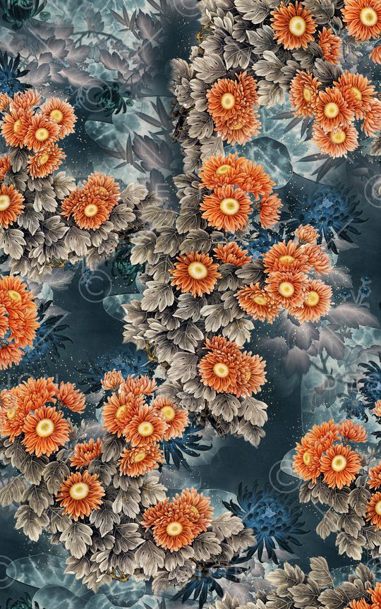 花卉印花华亿平台图片