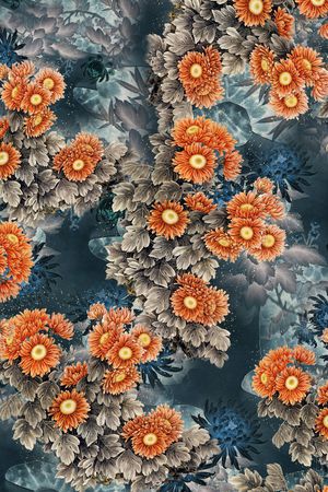 花卉印花华亿平台图片