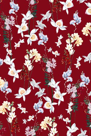 花卉印花华亿平台图片