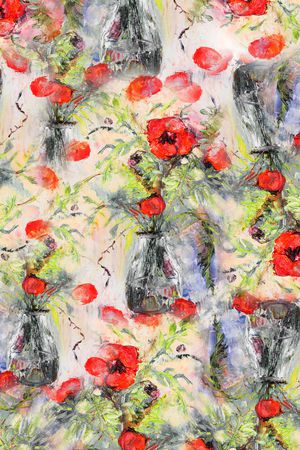 花卉印花华亿平台图片