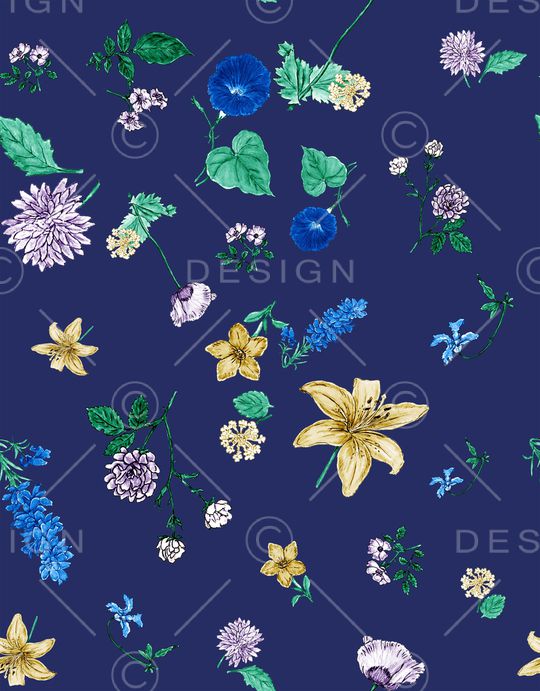 花卉印花华亿平台图片