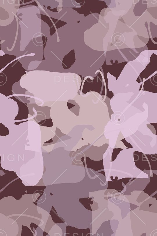 抽象花卉印花华亿平台图片