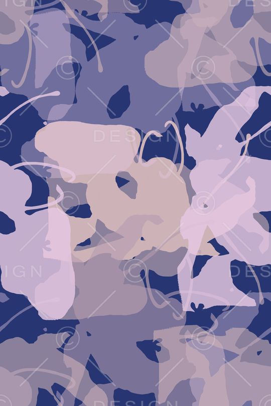 抽象花卉印花华亿平台图片